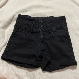 Ibiza high rise jean shorts.
